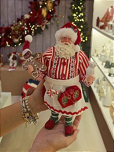 PAPAI NOEL COLECIONÁVEL CONFEITEIRO 28CM - PRÉ VENDA 2026