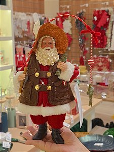 PAPAI NOEL COLECIONÁVEL PESCADOR 28CM - PRÉ VENDA 2026