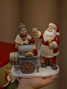 PAPAI NOEL COM BARRACA 17CM - PRÉ VENDA 2026