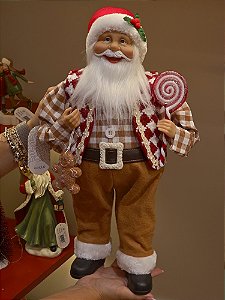 PAPAI NOEL EM PÉ COLEÇÃO GINGER 46CM - PRÉ VENDA 2026