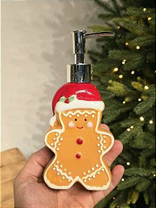 PORTA SABONETE LIQUIDO BONECO GINGER 20CM