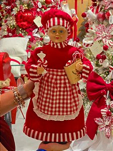 MAMÃE NOEL EM PÉ COLEÇÃO CANDY 46CM - PRÉ VENDA 2026