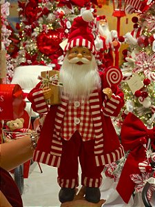 PAPAI NOEL EM PÉ COLEÇÃO CANDY 46CM - PRÉ VENDA 2026