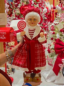MAMÃE NOEL EM PÉ COLEÇÃO CANDY 46CM - PRÉ VENDA 2026