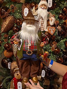 PAPAI NOEL EM PÉ COLEÇÃO COWBOY 45CM - PRÉ VENDA 2026