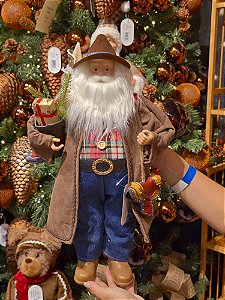 PAPAI NOEL EM PÉ COLEÇÃO COWBOY 45CM - PRÉ VENDA 2026