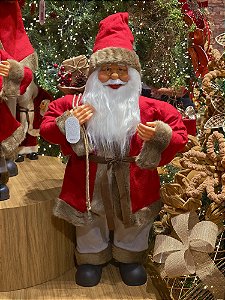 PAPAI NOEL EM PÉ TRADICIONAL VERMELHO 80CM - PRÉ VENDA 2026