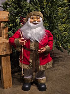 PAPAI NOEL EM PÉ TRADICIONAL VERMELHO 80CM