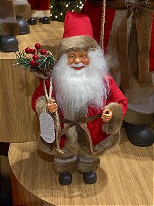 PAPAI NOEL EM PÉ TRADICIONAL VERMELHO 40CM - PRÉ VENDA 2026