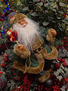 PAPAI NOEL EM PÉ TRADICIONAL VERDE 45CM - PRÉ VENDA 2026