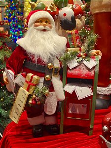 PAPAI NOEL COM CAIXA DE CORREIO 45CM - PRÉ VENDA 2026
