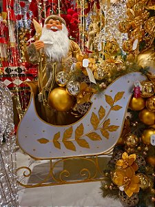 TRENO EM METAL DOURADO 102CM USO INTERNO E EXTERNO - PRÉ VENDA 2026