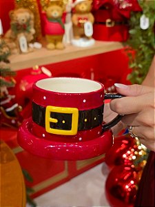 CANECA COM PIRES CINTO DO NOEL 12CM - PRÉ VENDA 2026