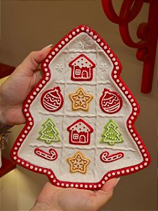 PETISQUEIRA ÁRVORE EM CERÂMICA BISCOITOS 23X20CM - PRÉ VENDA 2026