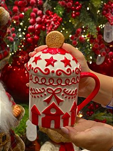 POTE COM ALÇA EM CERÂMICA 17CM - PRÉ VENDA 2026