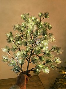 GALHO ARAMADO NEVADO COM 72 LEDS 73CM BIVOLT