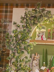 GALHO ARAMADO NEVADO COM 72 LEDS 73CM BIVOLT - PRÉ VENDA 2026