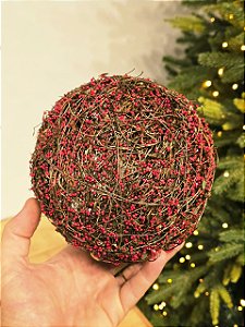 BOLA ARAMADA MICRO BERRY VERMELHA 15CM