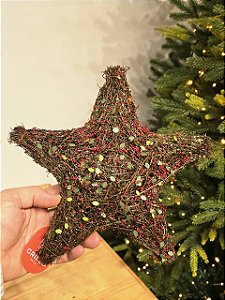 ESTRELA ARAMADA MICRO BERRY VERMELHA 25CM