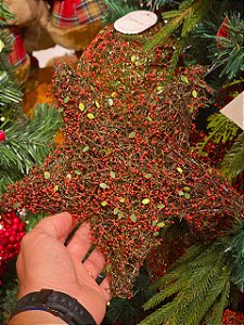 ESTRELA ARAMADA MICRO BERRY VERMELHA 25CM - PRÉ VENDA 2026