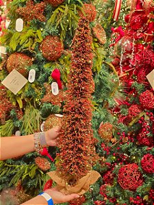 ÁRVORE CONE ARAMADA CIPO MICRO BERRY VERMELHA 60CM - PRÉ VENDA 2026