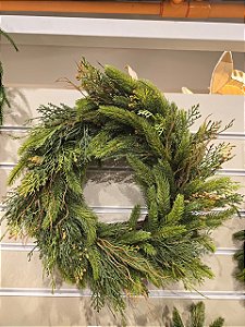 GUIRLANDA REALISTA CIPRESTE TOQUE REAL 50CM - PRÉ VENDA 2026