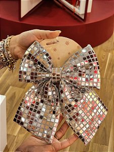 LAÇO ESPELHO PRATA 20X24CM - PRÉ VENDA 2026