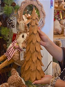 ÁRVORE EM RESINA MARROM 40CM - PRÉ VENDA 2026