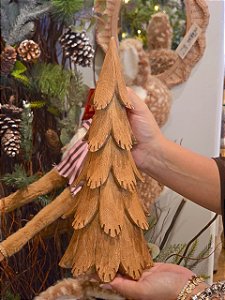 ÁRVORE EM RESINA MARROM 32CM - PRÉ VENDA 2026