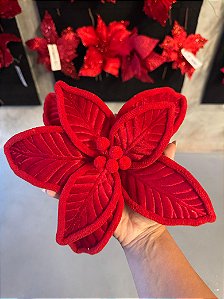 FLOR POINSETIA VERMELHA 39CM - PRÉ VENDA 2026