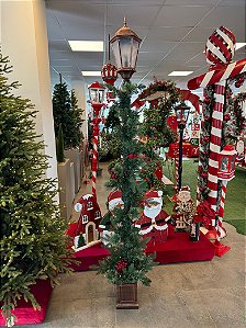 POSTE COM FESTÃO DECORADO COM LED 2,10CM - PRÉ VENDA 2026