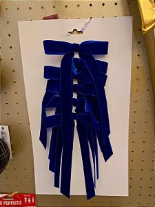 KIT 6 LAÇOS VELUDO AZUL 14X22CM - PRÉ VENDA 2026