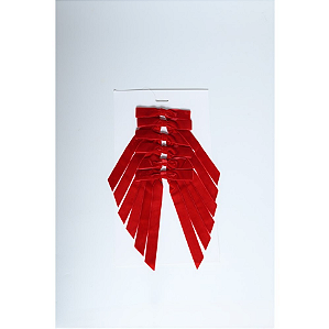 KIT 6 LAÇOS VELUDO VERMELHO 14X22CM - PRÉ VENDA 2026