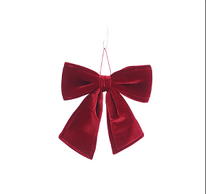 LAÇO VELUDO VERMELHO 30X35CM - PRÉ VENDA 2026