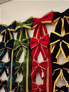 LAÇO VELUDO VERMELHO PASSAMA OURO G - PRÉ VENDA 2026