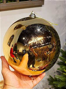 BOLA TRADICIONAL DOURADA BRILHANTE 25CM - PRÉ VENDA 2026