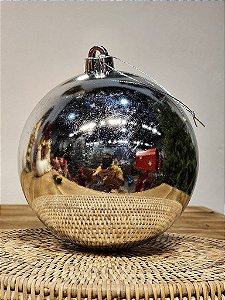 BOLA TRADICIONAL PRATA BRILHANTE 25CM - PRÉ VENDA 2026