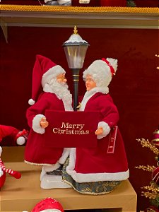 PAPAI NOEL E MAMÃE NOEL MUSICAL COM LED 48CM - PRÉ VENDA 2026