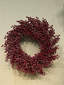 GUIRLANDA COM BERRYS FLOCADO 75CM