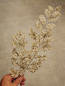 GALHO COM FOLHAGENS CHAMPANHE 82CM - PRÉ VENDA 2026