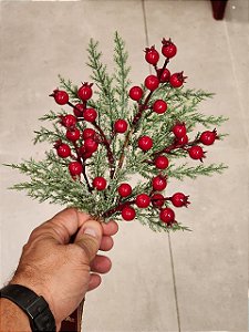 GALHO DECORATIVO BERRY 32CM - PRÉ VENDA 2026