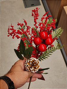 GALHO DECORATIVO BERRY 34CM - PRÉ VENDA 2026