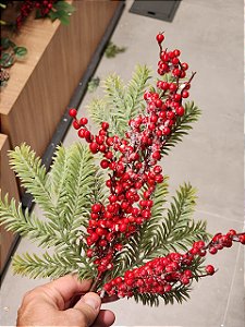 GALHO DECORATIVO BERRY 53CM - PRÉ VENDA 2026