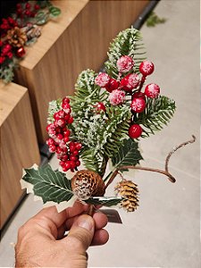 GALHO DECORATIVO BERRY 32CM - PRÉ VENDA 2026