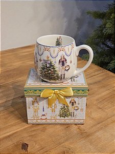 CANECA QUEBRA NOZES 420ML 9,5CM COM CAIXA DE PRESENTE
