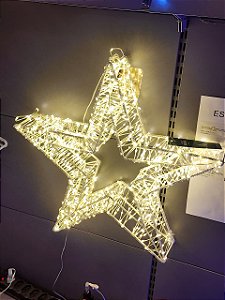ESTRELA DE LED ARAMADA 50CM WARM USO INTERNO E EXTERNO BIVOLT - PRÉ VENDA 2026