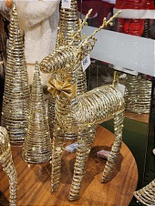 RENA ARAMADA DOURADA COM LED WARM 60CM - PRÉ VENDA 2026