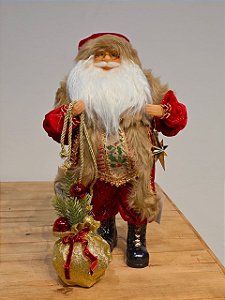 PAPAI NOEL EM PÉ VERMELHO 45CM