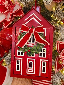 CASA NATALINA EM METAL 32,5CM - PRÉ VENDA 2026