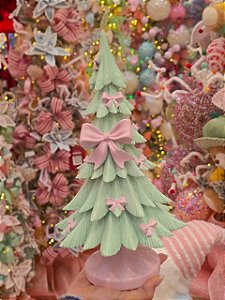 ÁRVORE EM RESINA COM LAÇO CANDY 31,5CM - PRÉ VENDA 2026